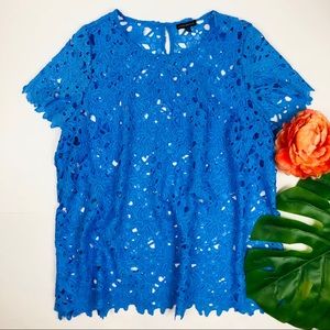 🌻🌻Lane Bryant Blue Lace shirt tunic top size 14 🌻🌻